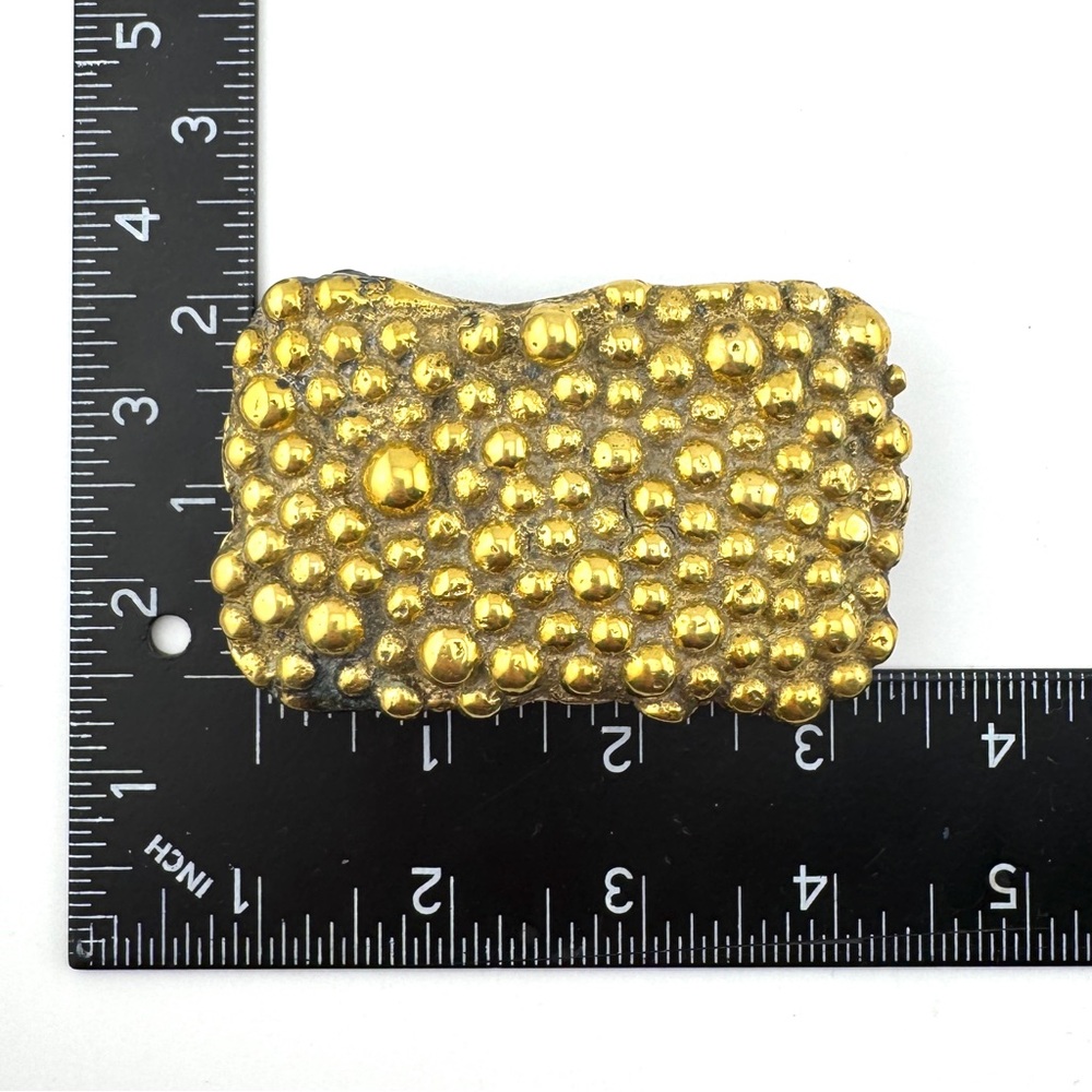 Vintage Heavy Brass Belt Buckle - Picture 5 of 7